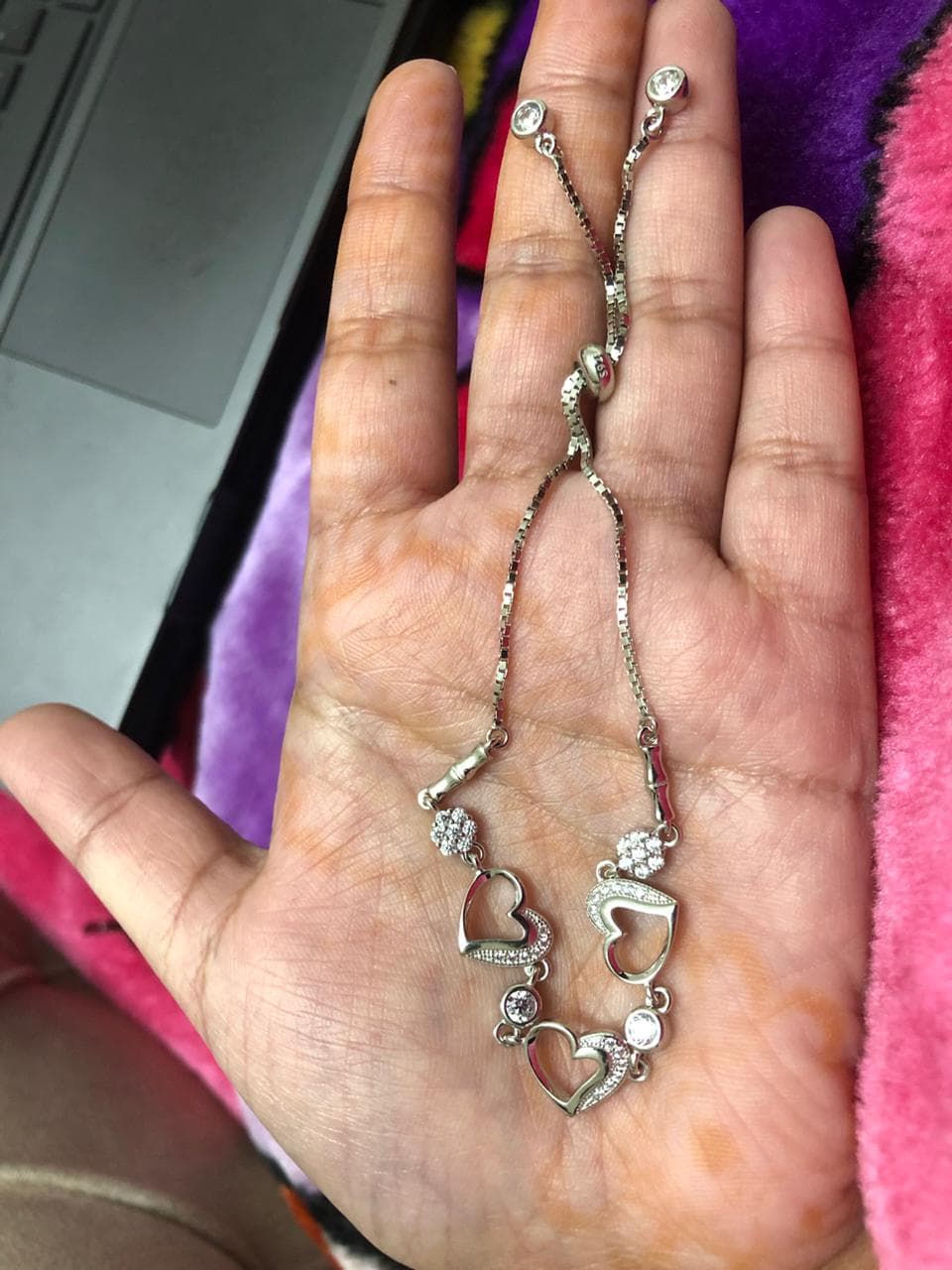 Silver bracelet raw input