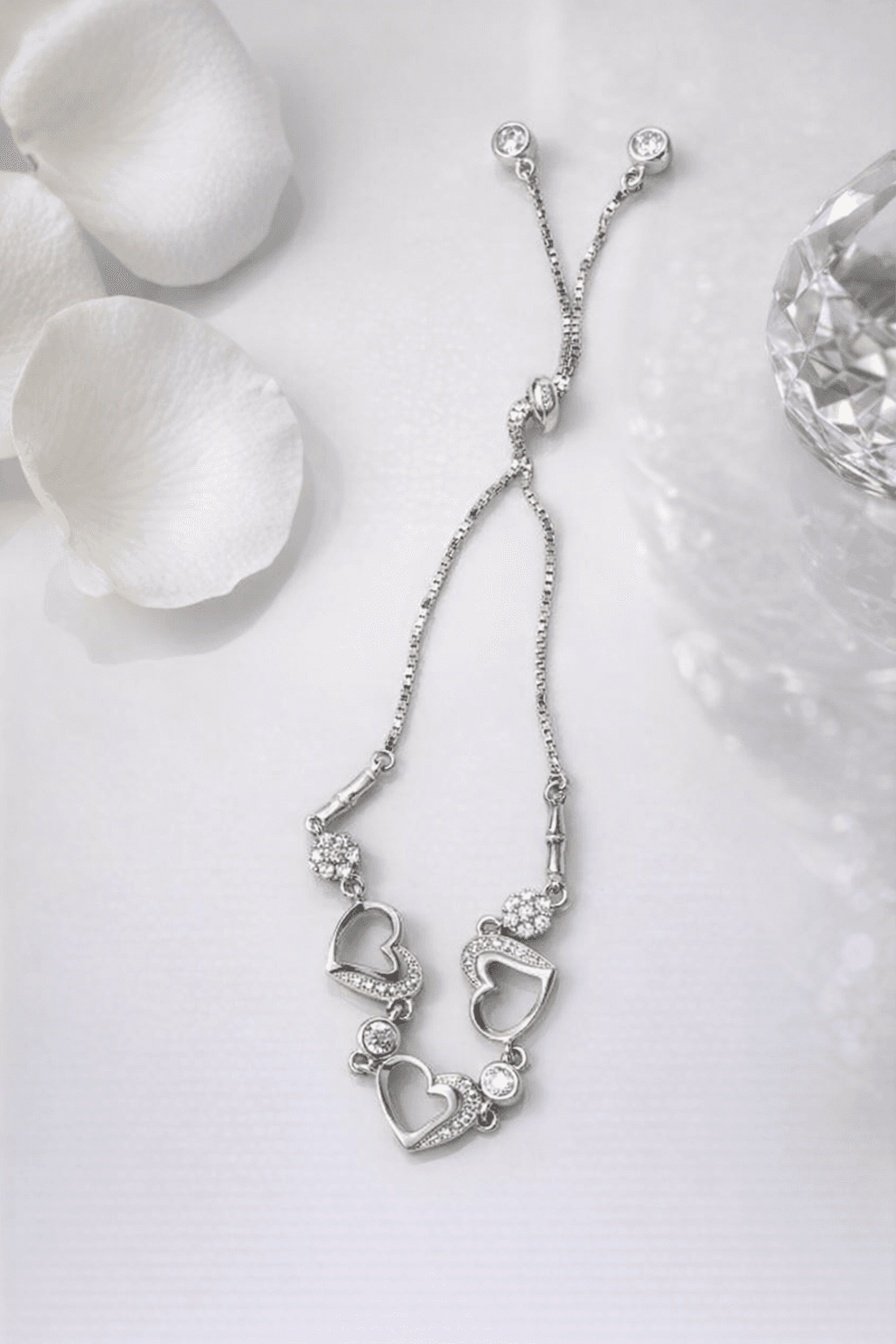 Silver bracelet studio shot