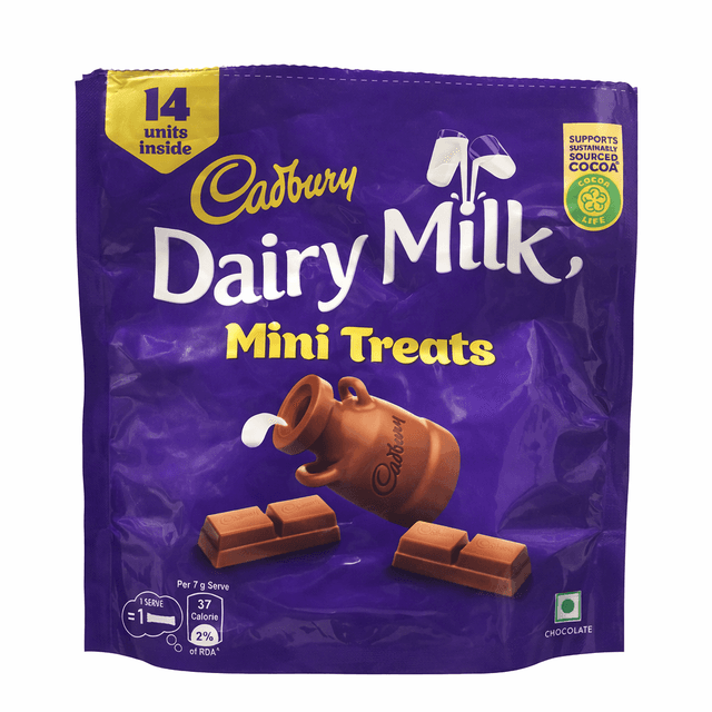 Chocolate Packet on white background